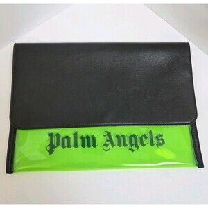 RARE Palm Angels Alien Flap Pouch Green Black 11x8 in MSRP $510